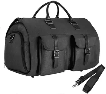 

Convertible Travel Garment Bag,Carry on Garment Duffel Bag for Men Women - 2 in 1 Hanging Suitcase Suit Business Travel Bag