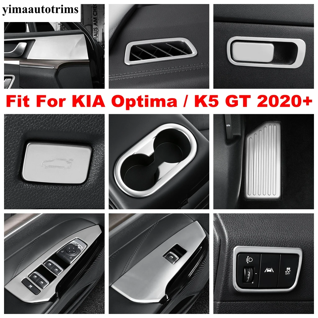 Stainless Steel Accessories For Kia Optima / K5 Gt 2020 2021 2022 Rest Pedal Handle Bowl Window Frame Trim Interior - Interior Mouldings AliExpress