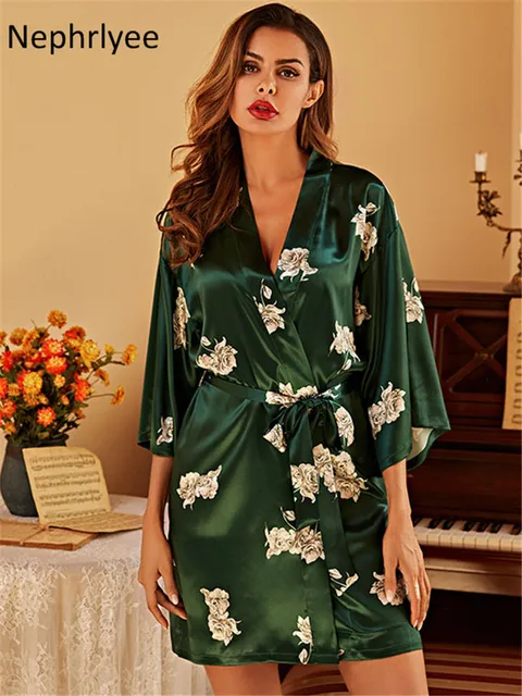Cheap Short Silk Robes