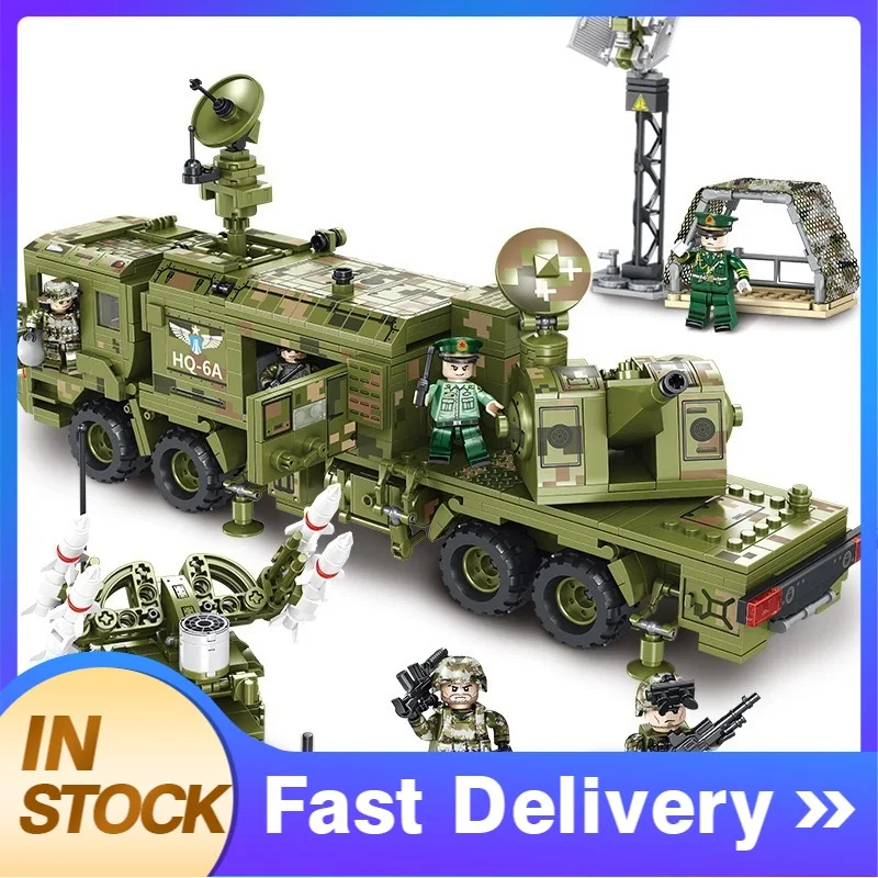 

SEMBO 105780 1196pcs MOC Technic series Building Blocks Land Shield Air Defense and Missile Defense System Bricks Toys for Kids