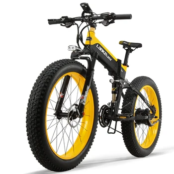 

LANKELEISI 500W Electric Bicycle 26 Inch Folding Power Assist E-Bike 40km/h Top Speed 75-100km Range Motorcycle