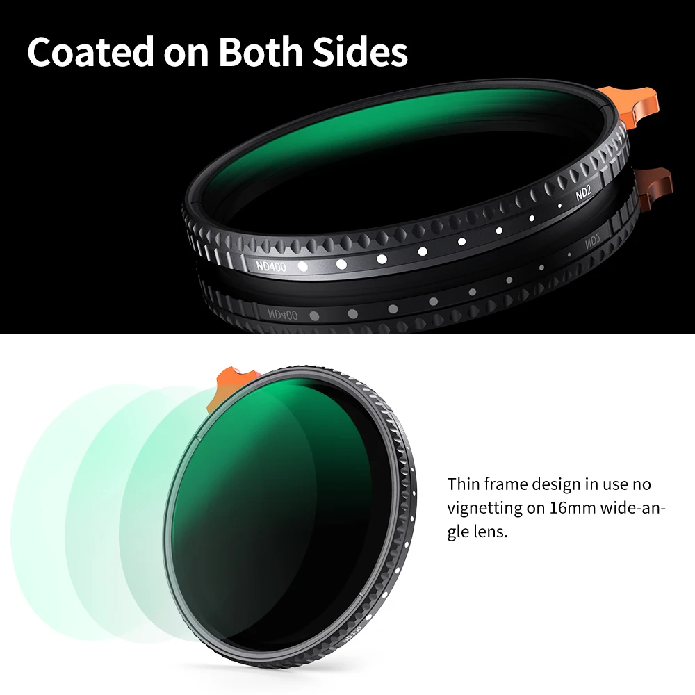 K&F Concept ND2 to ND400 Lens HD ND Filter Fader Easy to Variable Adjustable Neutral Density 49mm 52mm 58mm 62mm 67mm 77mm 82mm 5