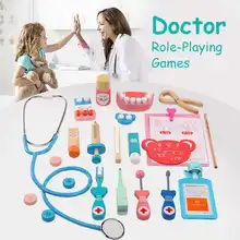 Детский доктор, игрушки для ролевых игр, Игровой Набор доктора, стоматолога, медицинская коробка, ролевые игры, игрушки для детей, девочек