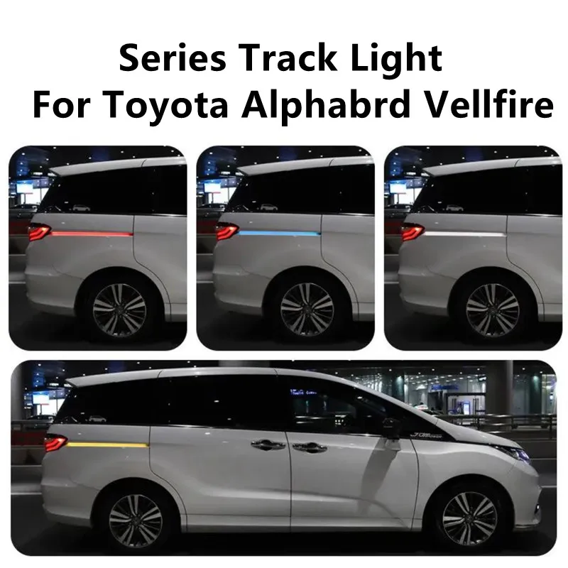 

Автомобильные светодиодные дневные ходовые огни для Toyota ALPHARD VELLFIRE, Трековый светильник, атмосферсветильник свет, дверной светильник, поворотный сигнал желтого цвета, 1 комплект