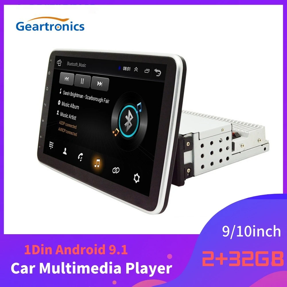 1 din Android 9.1 Car Multimedia Player Autoradio Stereo 10 Inch Touch Screen Video GPS WiFi MP5 Player Auto Radio Backup Camera