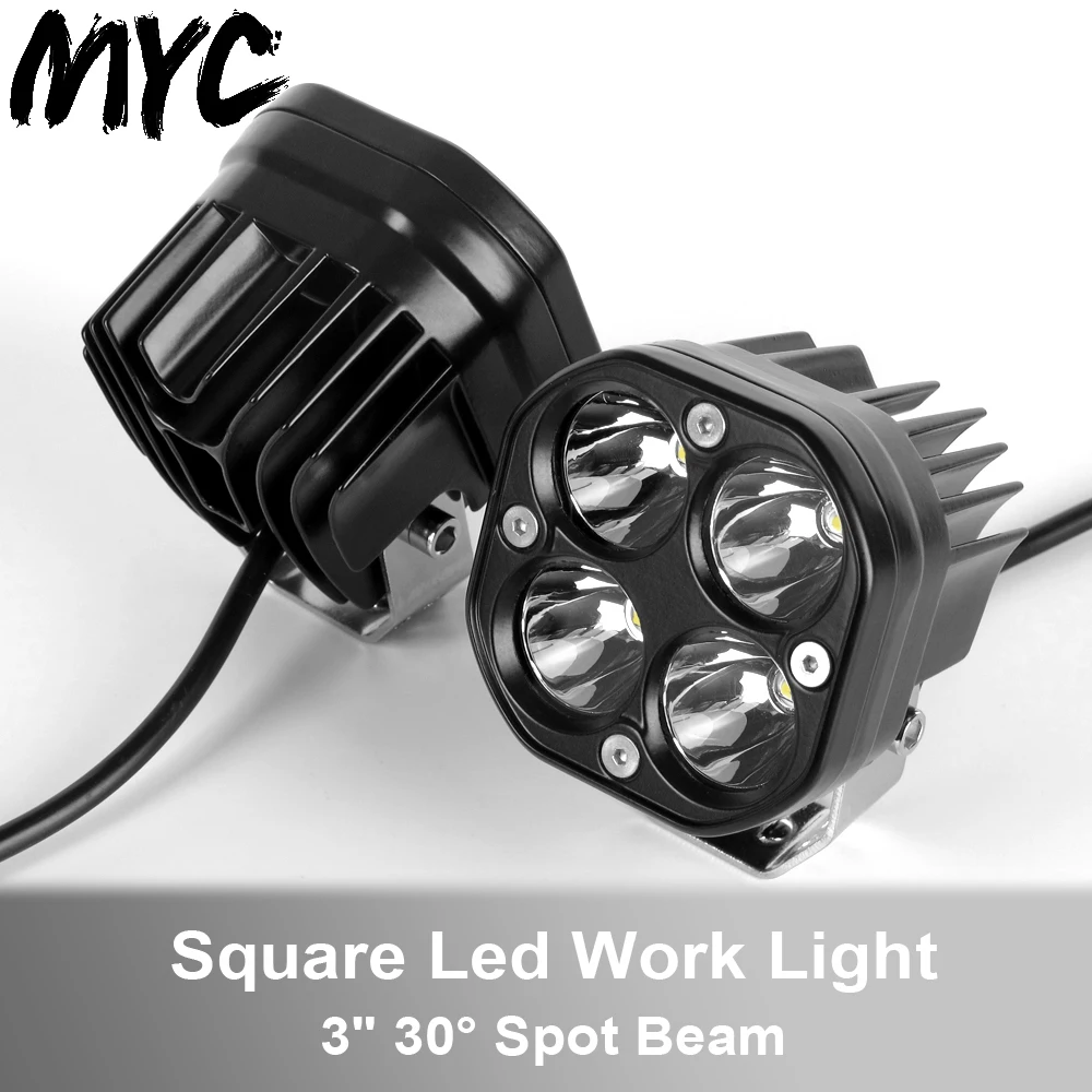 3 Inch Led Work Light 12V 24V For Car ATV UTV SUV 4WD Motorcycle Motocross 4x4 Offroad Led Spotlight Headlight Amber Fog lights