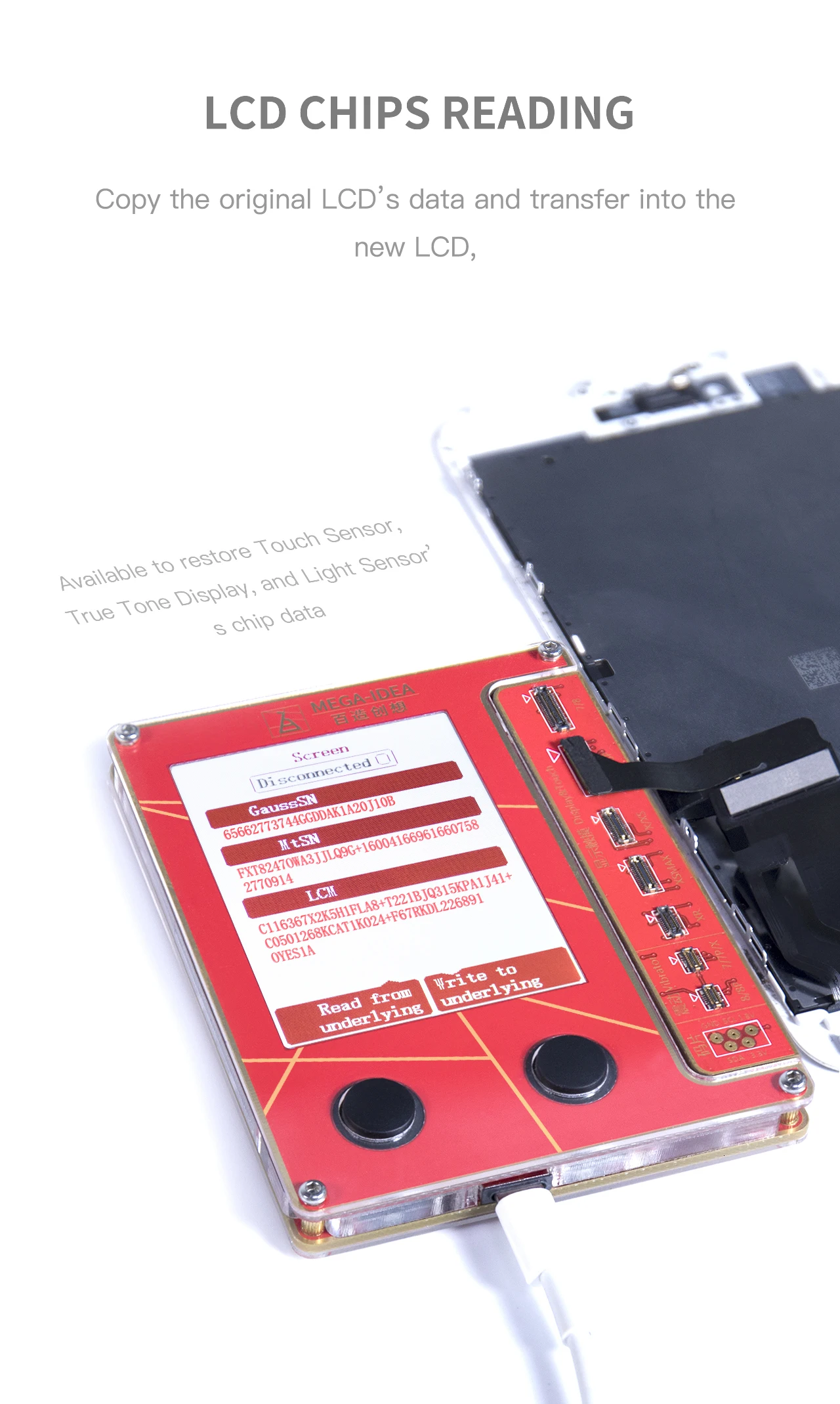 Qianli мега-идея ЖК-экран истинный тон Ремонт программист для iPhone XR XSMAX XS 8P 8 7P 7 Вибрация/сенсорный/светочувствительный ремонт