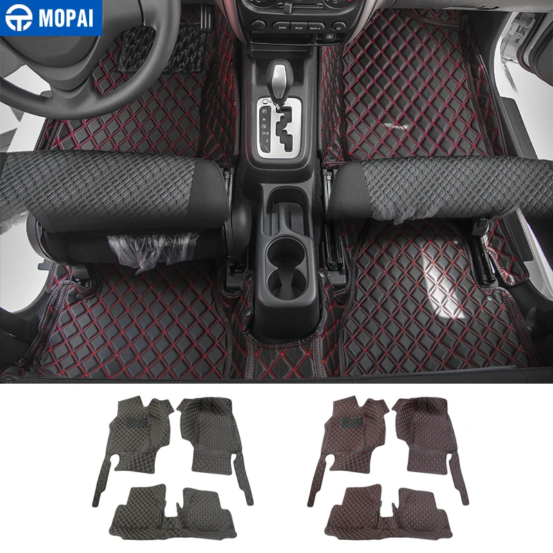 Кожаные напольные коврики MOPAI для салона автомобиля подставки ног Suzuki Jimny 2007 | Отзывы и видеообзор