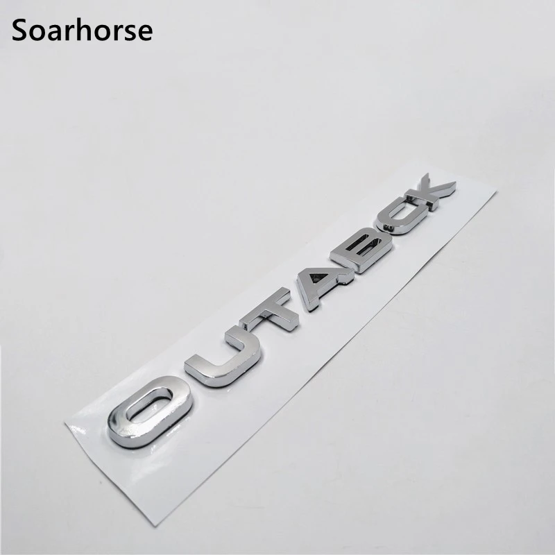  Chrome Letters Sticker For Subaru Outback Rear Lift Tail gate Trunk Badge Emblem
