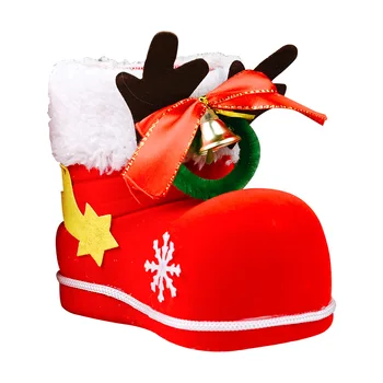 

Christmas Antler Bell Boots Xmas Candy Box Decor Children Gift Bag Wall Hanging Ornaments Christmas Tree Pendant For Natal Parti