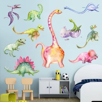

Funny Cartoon Dinosaur Mermaid Wall Sticker Children Bedroom Removable Art Decals Home Living Room Decoration Wallpaper