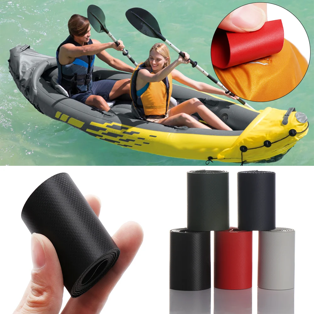 

Waterproof Inflatable Boats Kayak Special Damaged Leaking Hole PVC Repair Patch Kit Glued Patch Tool Boat 1 Roll 50*1000mm