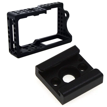 

1 set Video Camera Cage Stabilizer Protector & 1 set Cold Shoe Mount Adapter Cold Shoe Bracket Standard Shoe Type