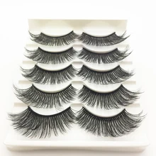 LTWEGO, 5 пар, искусственные 3d норковые ресницы, пушистые тонкие накладные ресницы, натуральные длинные ресницы для наращивания, макияж, ручная работа, накладные ресницы, 3D-46