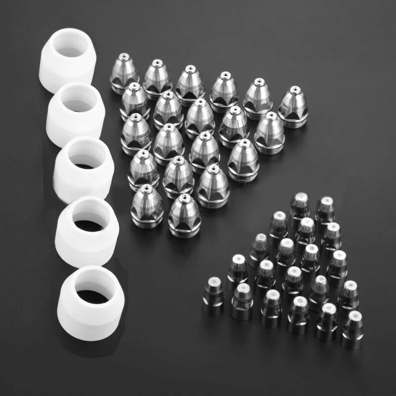 

Consumables Plasma cutter electrodes Plate Machine Parts Silver Cup 1.3 covered end 80Amp Set