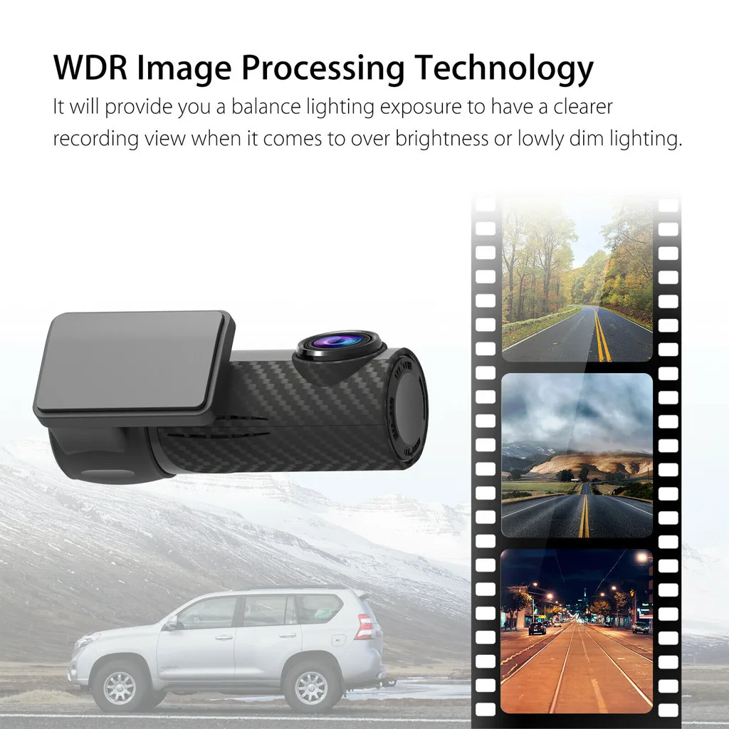 1080P HD Скрытая камера в автомобиль DVR регистратор с WiFi g-сенсором режим парковки телефон приложение управление WDR обработка изображений# P20
