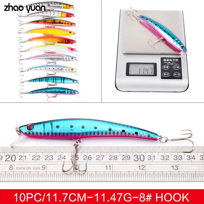 Minnow Mixed 57pcs/Set Fishing Lure Bait Set Wobbler Swimbait With Treble Hook Sea Fishing Tools pesca Carp Fishing Tackle