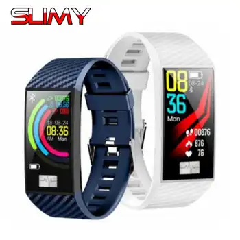 

Slimy Smart Bracelet DT58 ECG Heart Rate Blood Pressure Monitor Fitness Tracker Watch Sports Smart Wristband Multi-sports Mode