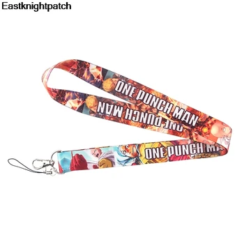 

12pcs/lot ONE PUNCH MAN Neck Strap Lanyard Mobile Phone Key Card Identification Strap Badges Holder DIY Hanging rope E0976