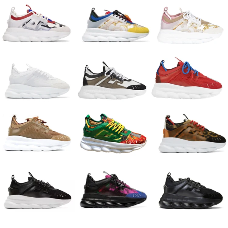 

Chain Reaction sneakes designer Sneakers Mens Women sport shoes leather Casual Shoes Trainer Lightweight sole 36-45