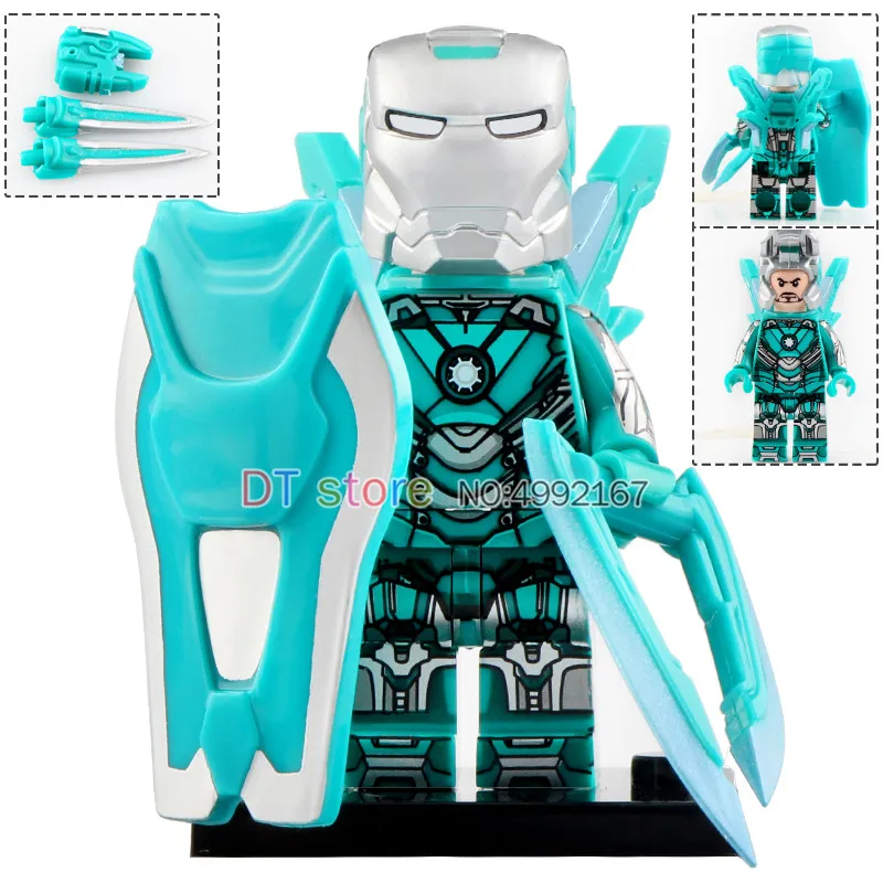 WM736 50pcs 50 шт. WM733-WM740 Мстители эндгейм Железный человек кирпичи серии MK боевой костюм строительные блоки игрушки для детей Подарки - Цвет: WM736 50pcs