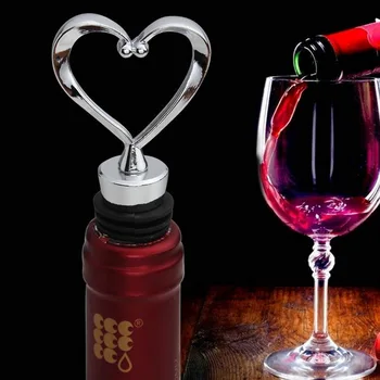 

Bar Tools Champagne Beer Wine Bottle Stopper Heart Shaped Red Wine Bottle Stopper Twist Wedding Birthday Favor DIY Gifts #5