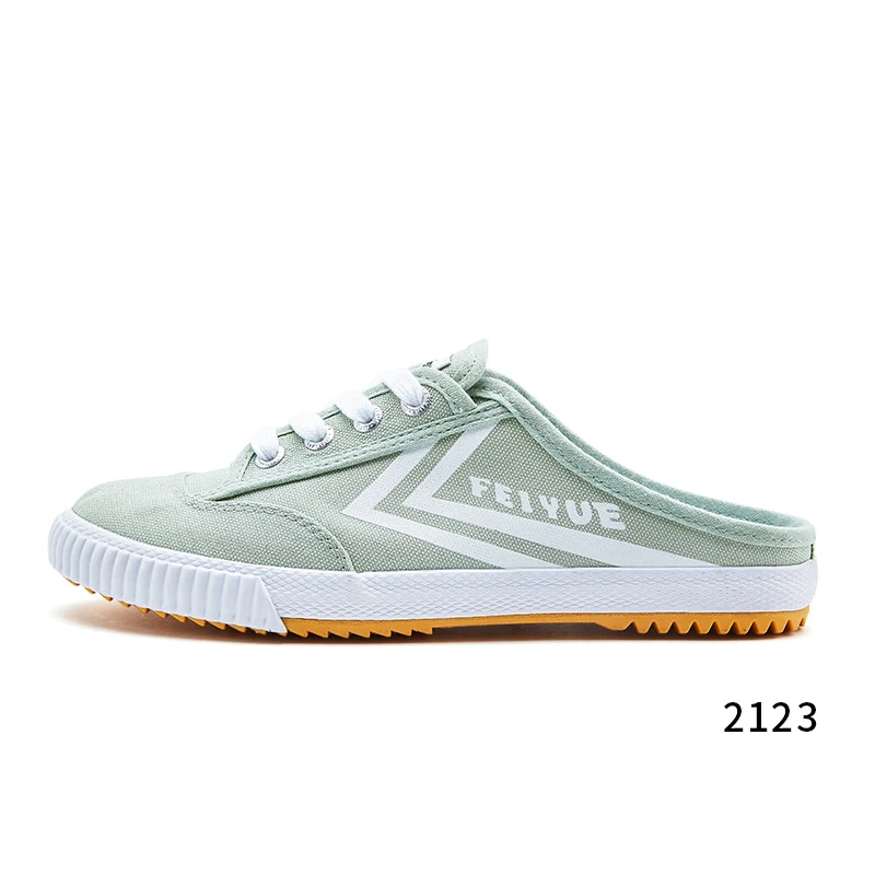 Feiyue/2122 г. Парусиновая обувь мужская женская обувь полусапожки вулканизированные кеды Удобная Нескользящая прочная обувь - Цвет: Зеленый