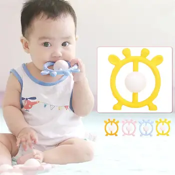 

Creative Deer Shape Silicone Teether Toy Funny Baby Molar Chew Toy Infant Training Teether Stick Baby Care