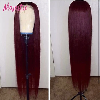 

99J closure wig Human Hair Wigs Straight Colored Human Hair Wigs For Black Women Inch Pre plucked Lace Front Wig full