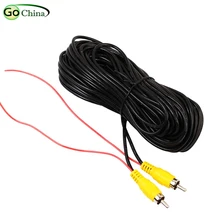 Cable de vídeo RCA Cable tulipán de vídeo para GPS Navigator Monitor cámara de visión trasera aparcamiento cámara de marcha atrás Cable de vídeo 6 M, 10 M, 15 M, 20M