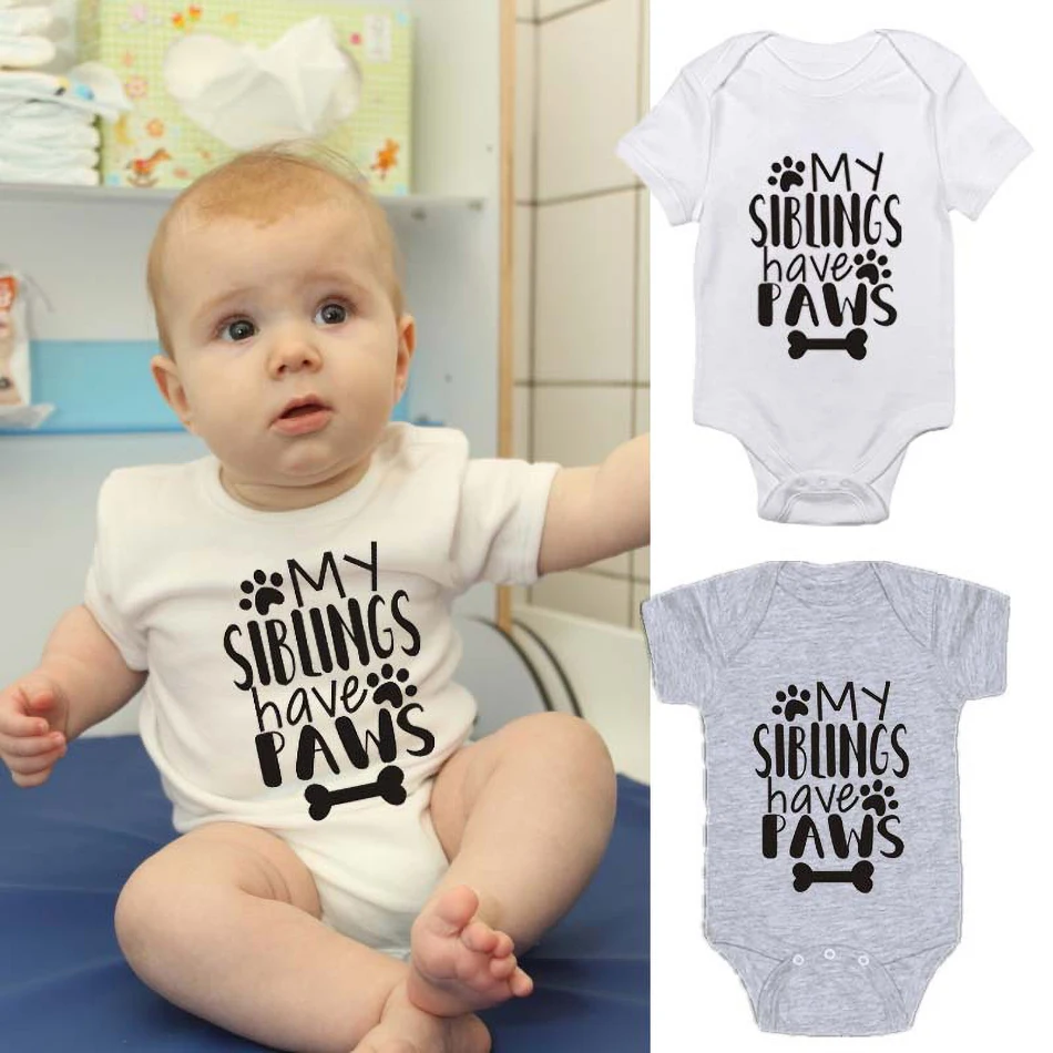 

Newborn 3M 6M 12M 1 2 Year Old Baby Romper Little Kids Summer Short Sleeve Clothes Children White Gary Small Costume Jumpsuit