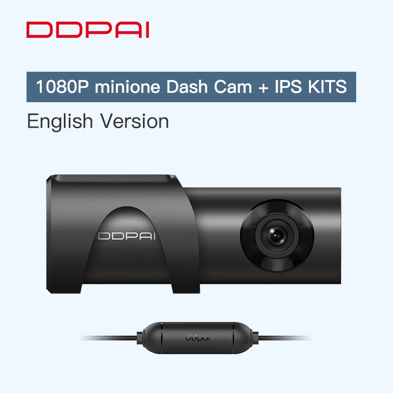DDPai WiFi Автомобильный видеорегистратор Minione HD ночного видения 1080P Dash Cam F1.8 sony IMX307 nightwis 32GB Автомобильный видеорегистратор - Название цвета: Add IPS Kits