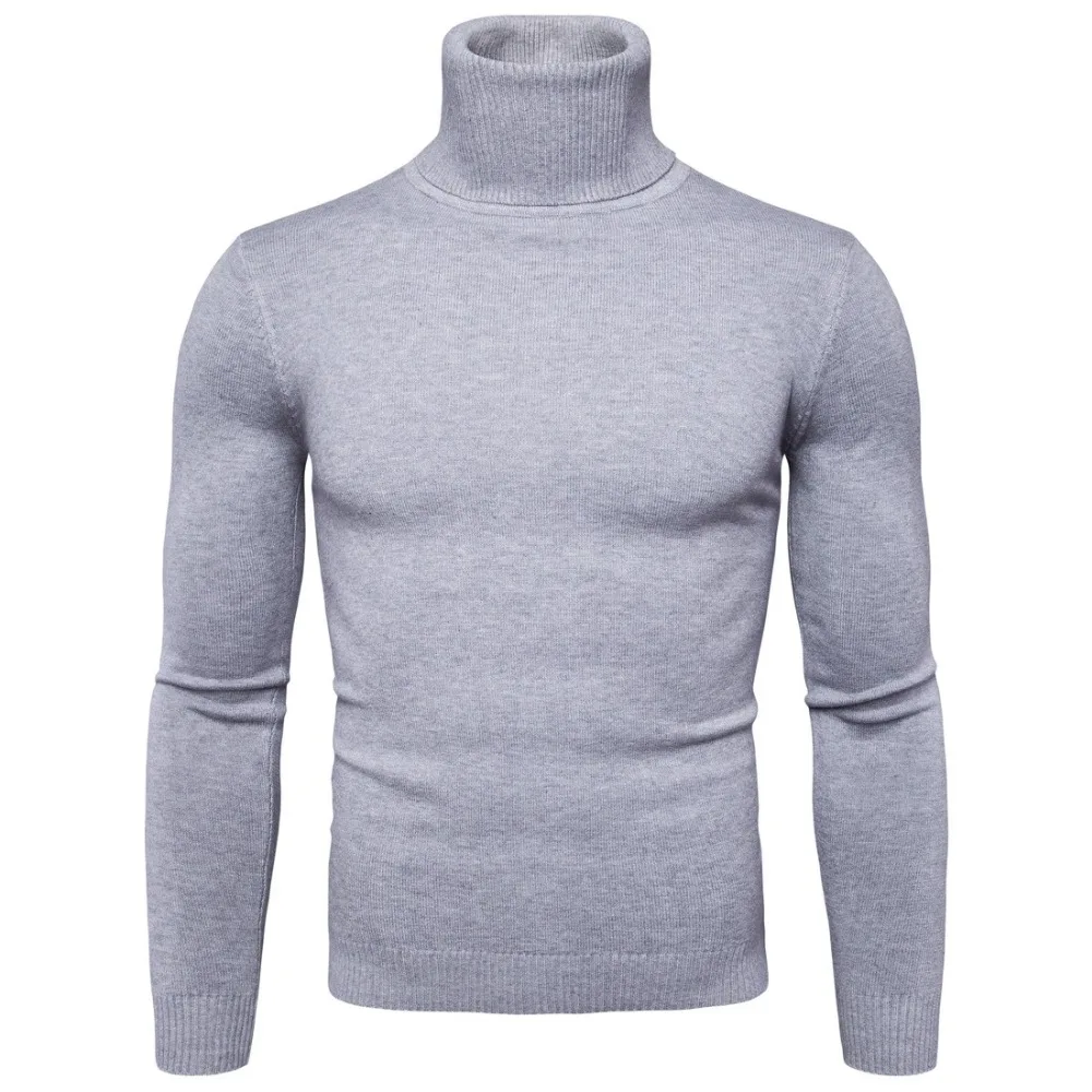 Goede Nieuwe Warme Heren Coltrui Heren Trui Mannen Mode Gebreide Heren Truien Casual Trui Mannelijke Kraag Slim Fit Gebreide Truien