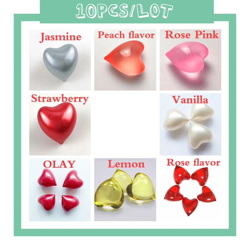SPA Bath Oil-Beads Shower-Oil Rose-Heart-Shaped 10pcs/Lot Floral-Fragrance