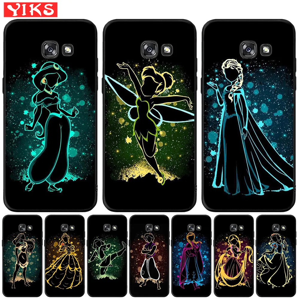 

Pretty Girl Queen Jasmine Anna Elsa Princess Cover For Samsung Galaxy A20 A30 A50 A3 A5 A7 2016 2017 A6 A8 Plus A9 2018 Case