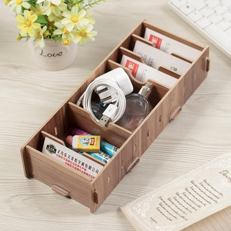  28cm Length 7 Colors DIY Wooden Card Holder Case wedding invitation card office desktop decoration  - 4000051001602