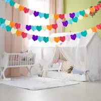 Радужная гирлянда в форме сердца, 3 м - изображение