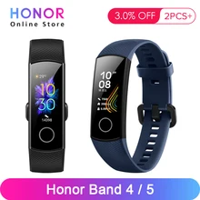 Huawei Honor Band 4 Band 5 0,95-дюймовый AMOLED цветной экран 5 атм водонепроницаемый для плавания с функцией обнаружения пульса и сна
