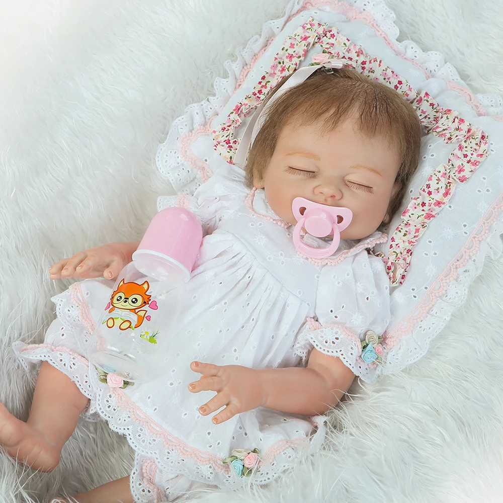 2" bebe reborn bonecas полный Силиконовый виниловый корпус Супер живой Новорожденный ребенок Куклы-игрушки для девочек для детей подарок NPK кукла