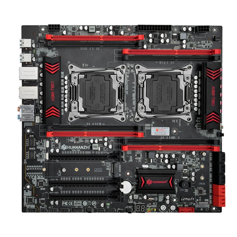 HUANANZHI X99 T8D/F8D материнская плата двойной процессор LGA 2011-3 E5 V3 DDR4 RECC M.2 NVME NGFF USB3.0 E-ATX