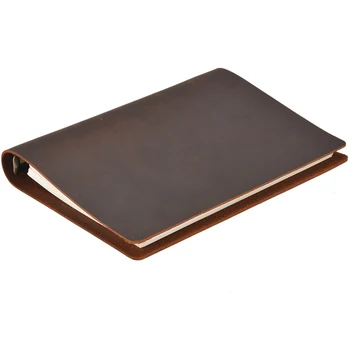 

A5 Genuine Leather Cover Notebook 100 Sheets Loose Leaf Diary Travel Journal Cow Leather Sketchbook Planner Gift Office
