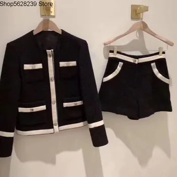 

Law Single 2020 Women's Wear Thick Tweed Small Xiangfeng Women's Wear Coat Jacket + Shorts 190730