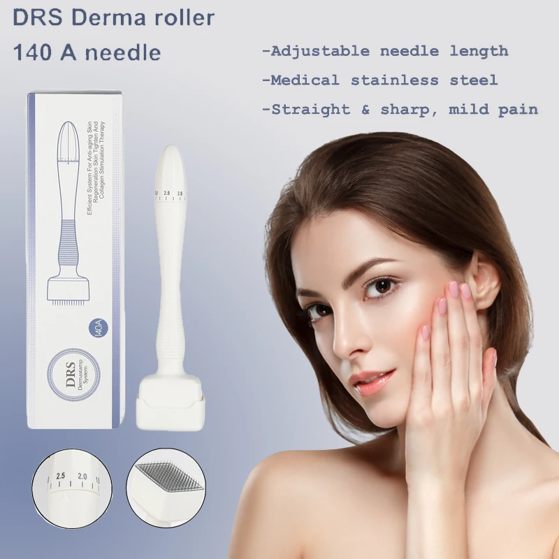 

New Dermapen Adjustable Needle Length 0-3MM DRS 140 Stainless Steel Needle Derma Roller Stamp Microneedle For Skin Care