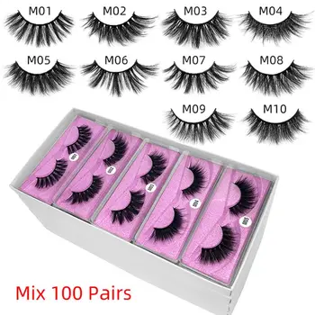 

Natural Long Fake Imitation Mink Eye Lashes Makeup Women Thick False Eyelashes 449D