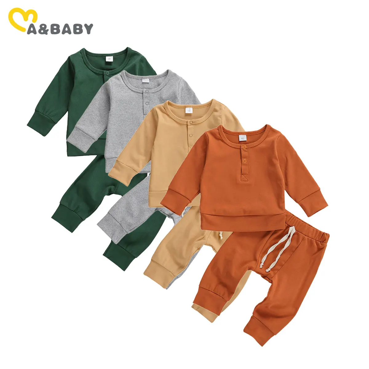 

Ma&Baby 0-18M Infant Newborn Baby Boy Clothes Set Autumn Spring Long Sleeve Tops Pants Casual Outfits Toddler Boy Clothing