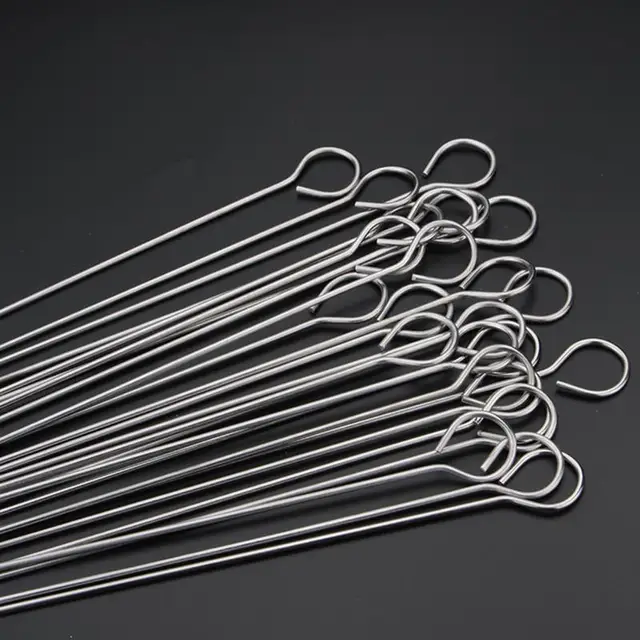 5Db Rozsdamentes Acél Nyársai Univerzális Grillnyújtók Kebab Nyársok Bbq Kemping Lapos Villák Kültéri Piknik Szerszám - Image 5