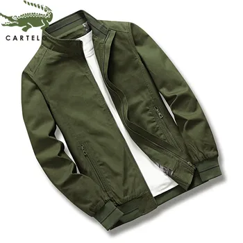 

CARTELO men jacket cotton fashion comfortable slim jacket men autumn new solid color куртка мужская