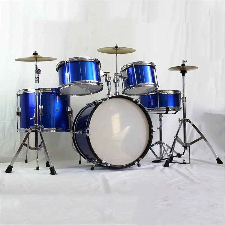 

Children Beginner Jazz Drum Kit 5 Drum 3 Hi-Hat Beginner Training Courses Instrument Children Drums Set