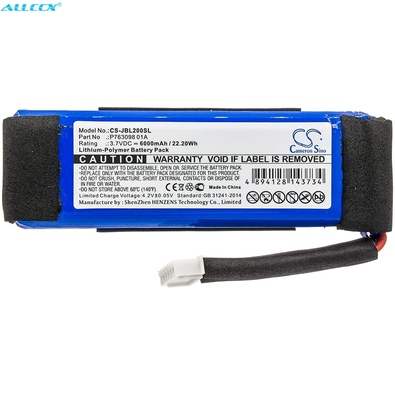 Аккумулятор Cameron Sino P763098 01A для JBL Link 20 6000 мАч|Цифровые аккумуляторы| |