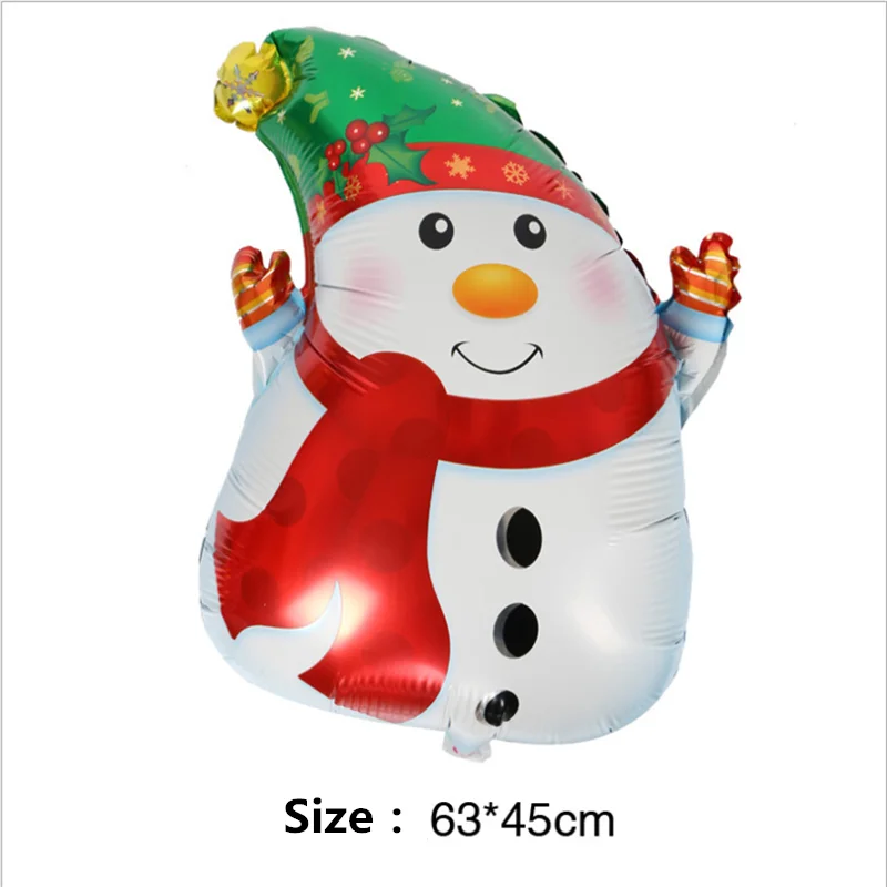 1 piece Christmas Happy Balloon Dress Up Party Set Santa Claus Cute Snowman Shaped Balloons Christmas Decorations - Цвет: A17